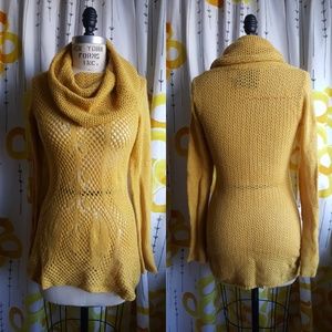 Saffron open knit sweater